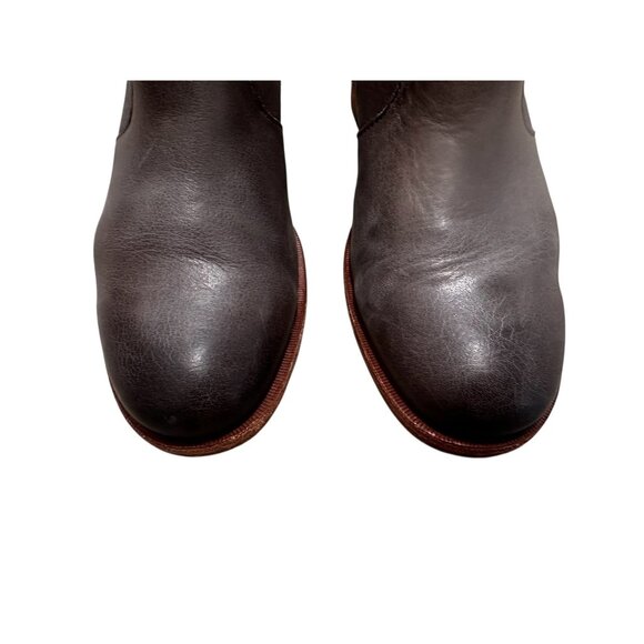 Kork Ease Casper Western Ankle Boots Womens 9 Brown Leather Bohemian Cowgirl Zip - Picture 8 of 14